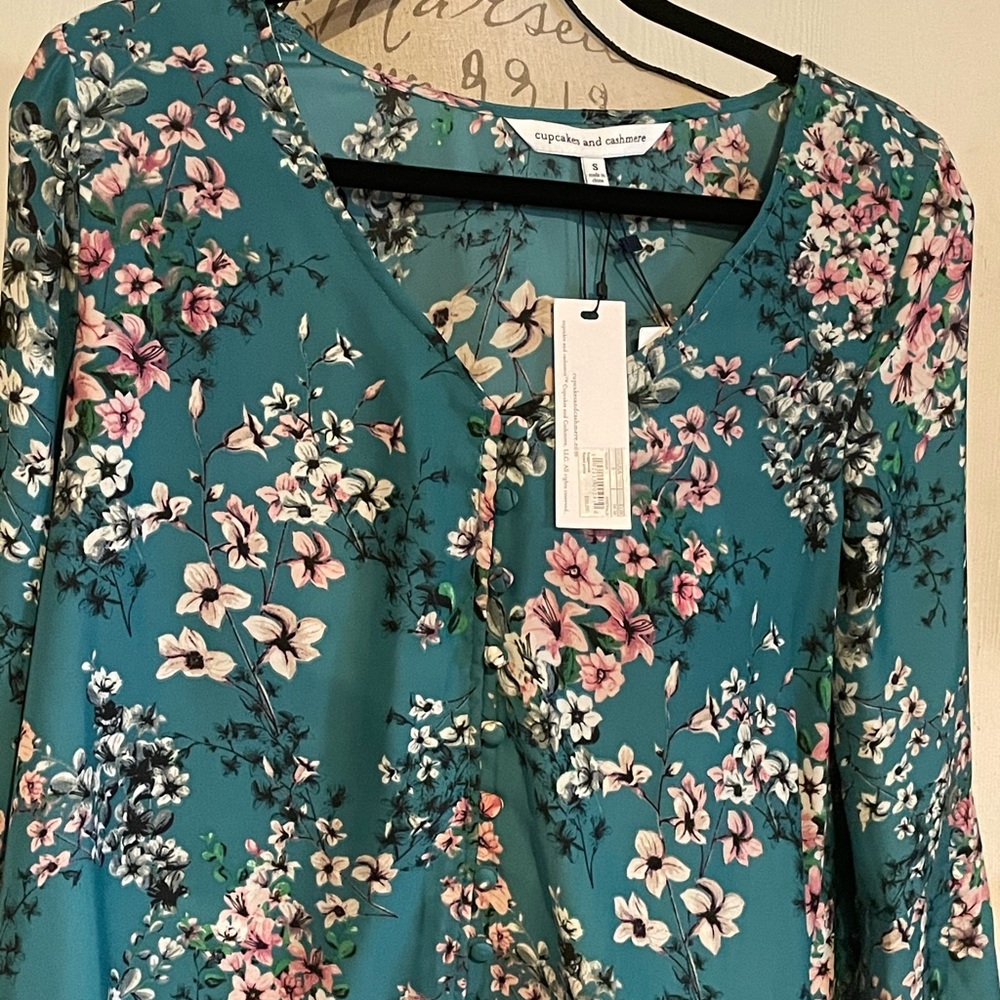 Cupcakes and Cashmere Slit and Flare Blouse